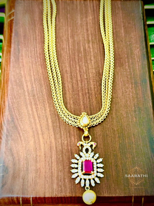 Manohari Rani Haram Necklace with Mayur detailing