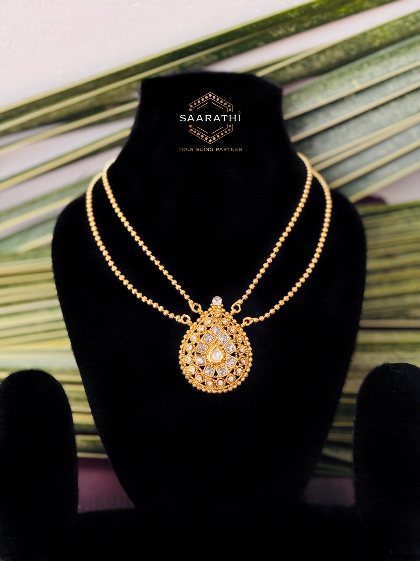 Handcrafted Svita Rani Haram with Double Mani Mala/Necklace