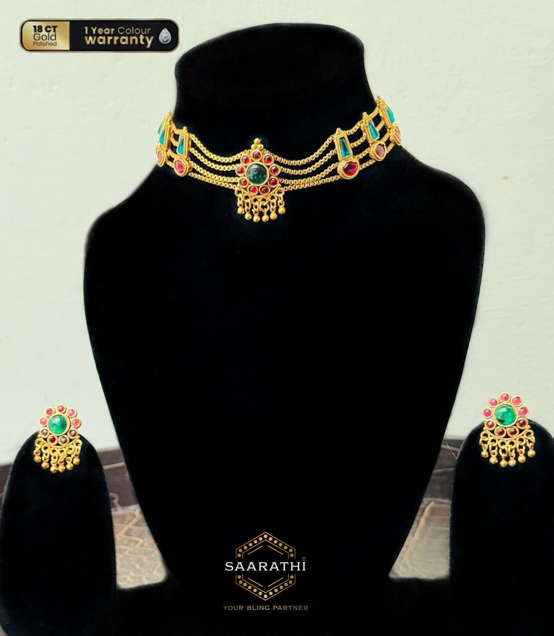 The Stunning 18CT Gold-Polished Ananya Rani Choker