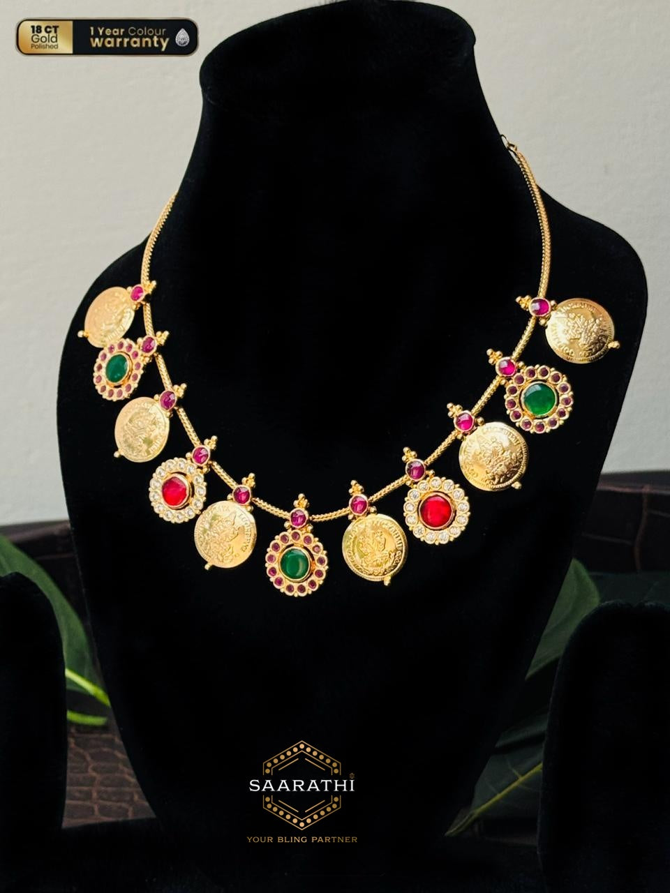 The Splendid 18CT Gold-Polished Anika Pavan Maala/Necklace