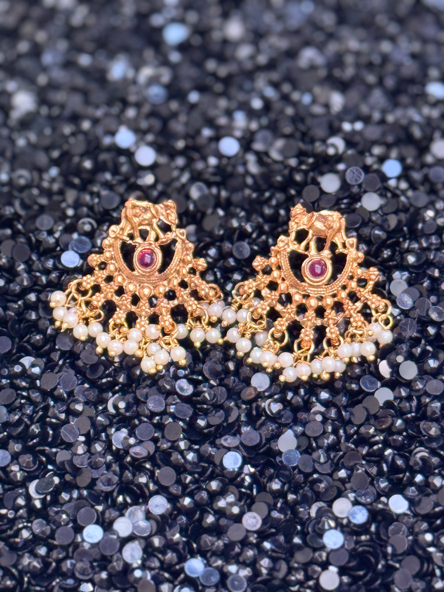 Chandrakala Pearl and Gold Necklace set
