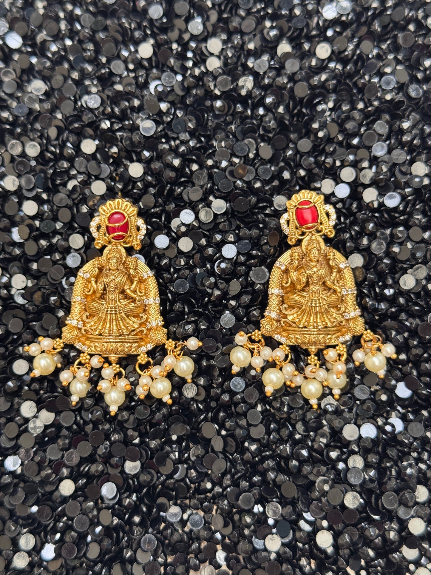 Intricate Aishwarya Haram Necklace set with Pearl and Coral detailing
