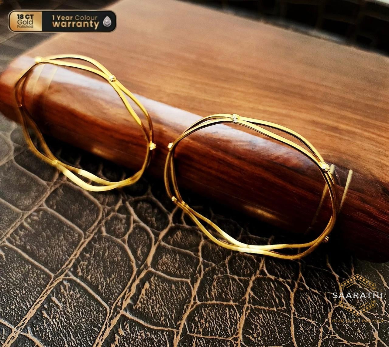 Dainty 18CT Gold-Polished Bangles