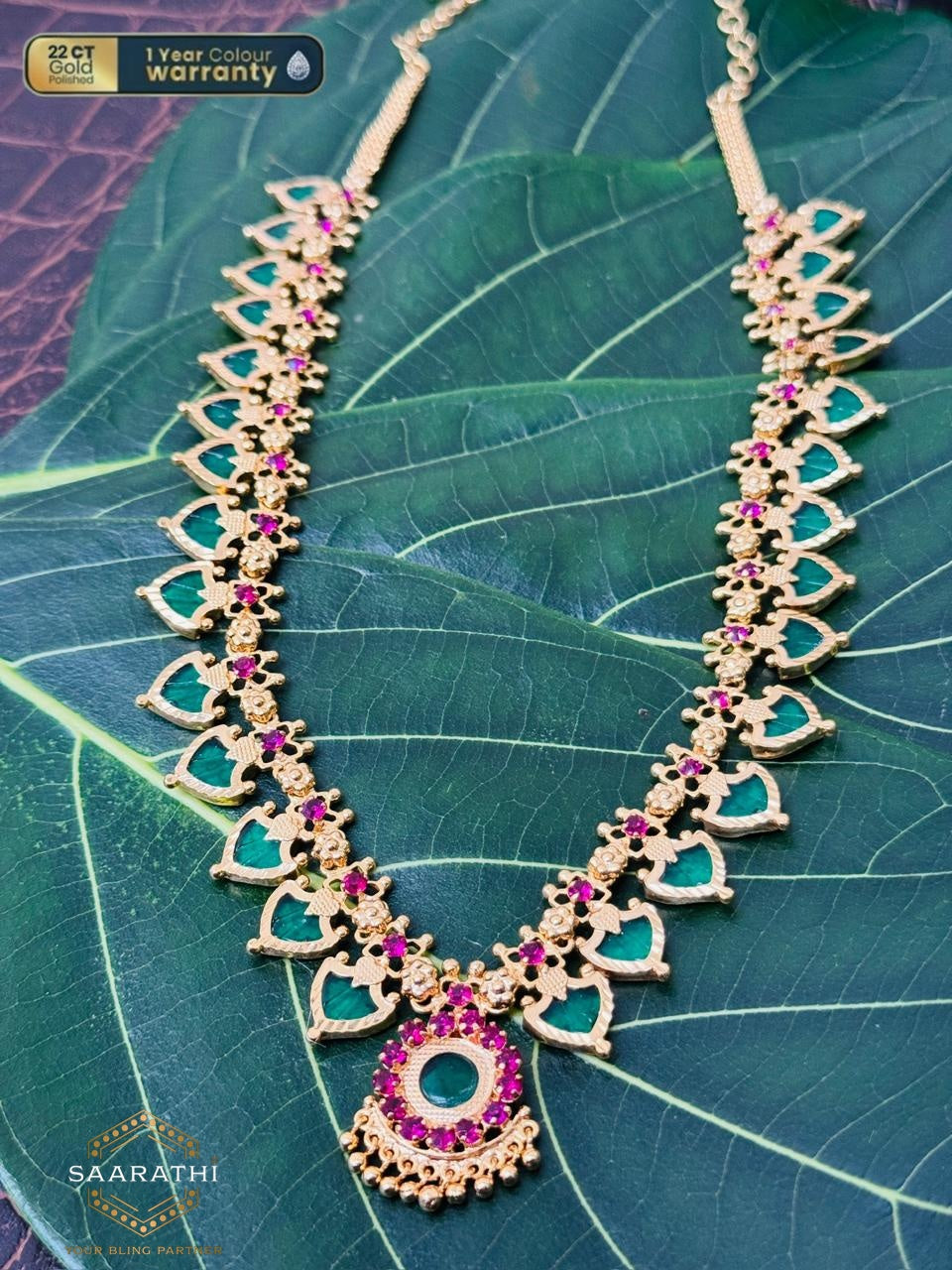 The Pristine 22CT Gold-Plated Palakka Long Haram Necklace