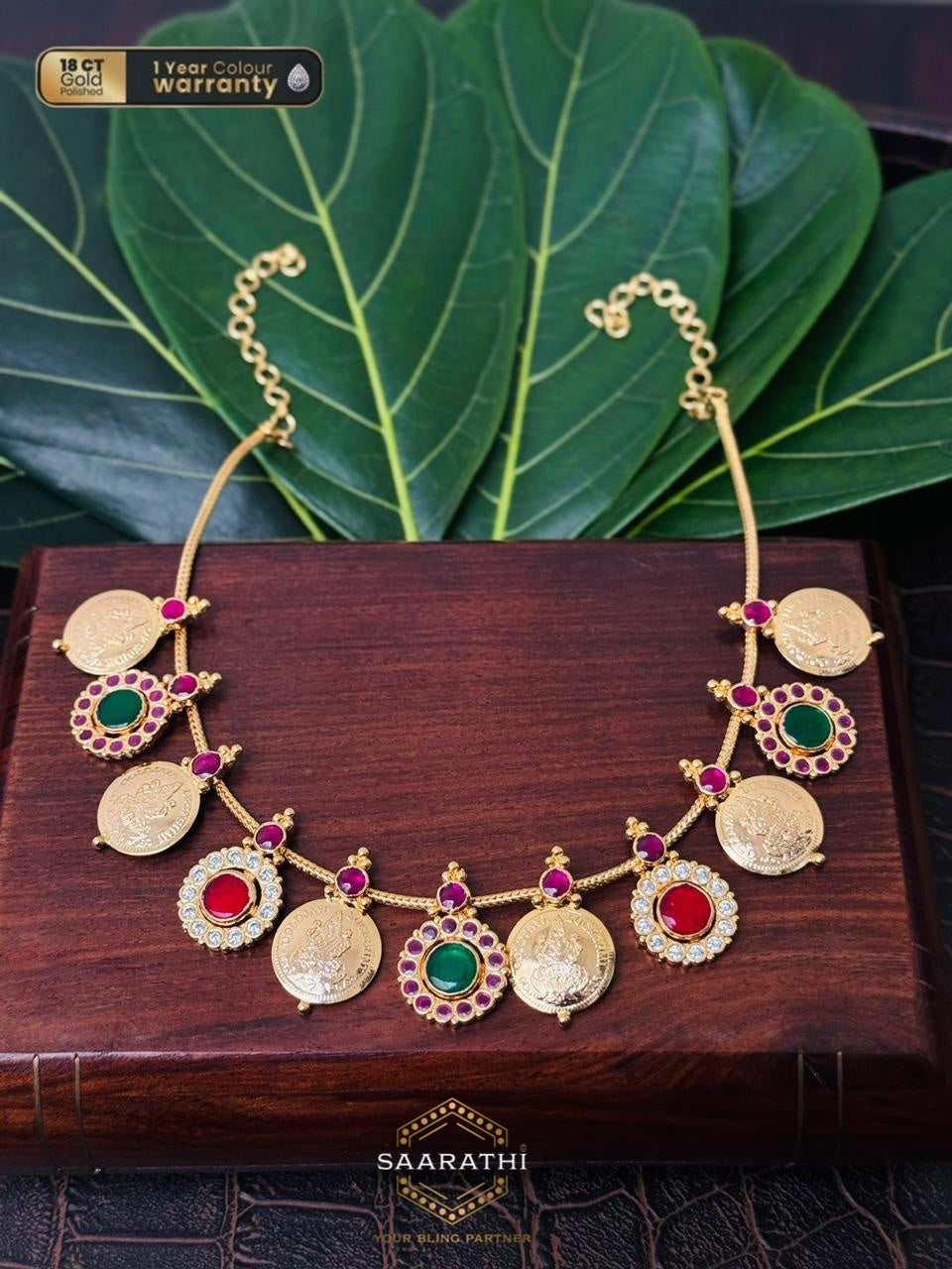 The Splendid 18CT Gold-Polished Anika Pavan Maala/Necklace