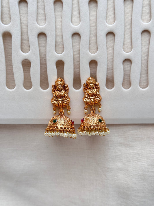 Ambuja Jhumkis with Pearl beads