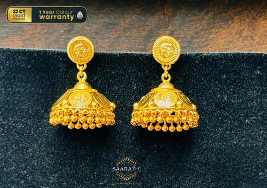 22 CT Gold-Plated Kaashu Jimiki Earrings