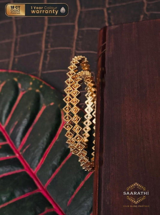 Beautiful 18CT Gold-Polished Bangles