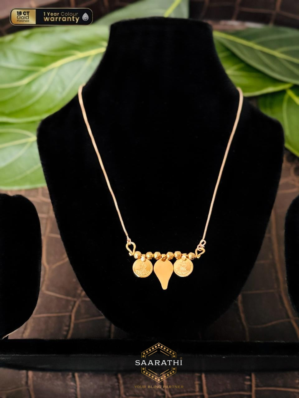 Lakshmi Tulasi 18CT Gold-Polished Mangalyam Thali Necklace