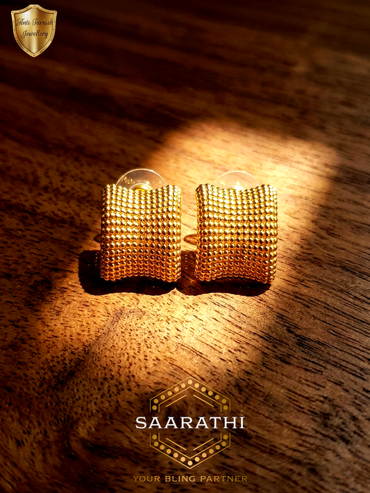 Gold-Toned Vintage-Inspired Anti-Tarnish Studs