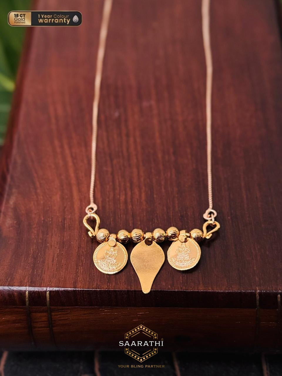 Lakshmi Tulasi 18CT Gold-Polished Mangalyam Thali Necklace